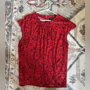 Red and black blouse